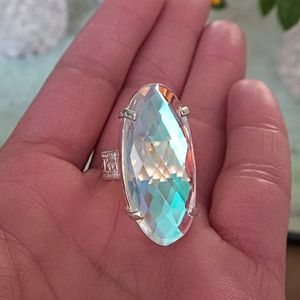 *Stunning* Vintage Rainbow Topaz Gemstone Sterling Ring 925